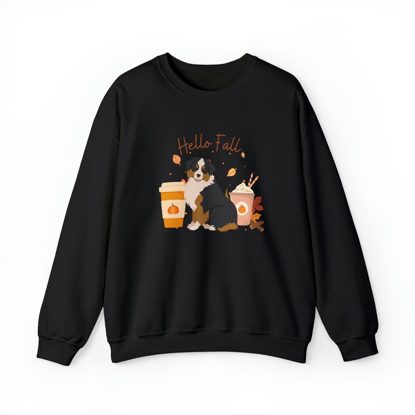 Miniature Australian Shepherd Dog Fall Halloween Unisex Heavy Blend Crewneck Sweatshirt