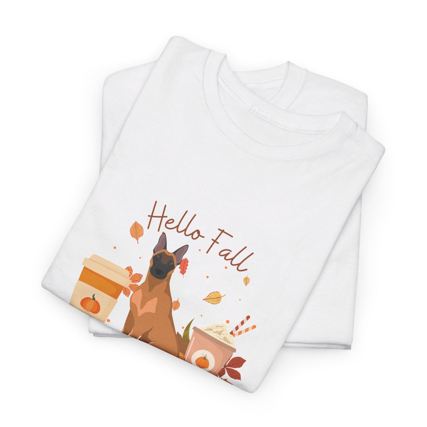 Belgian Malinois Dog Fall Halloween Unisex Heavy Cotton Tee, Dog Mom Gift, AKC