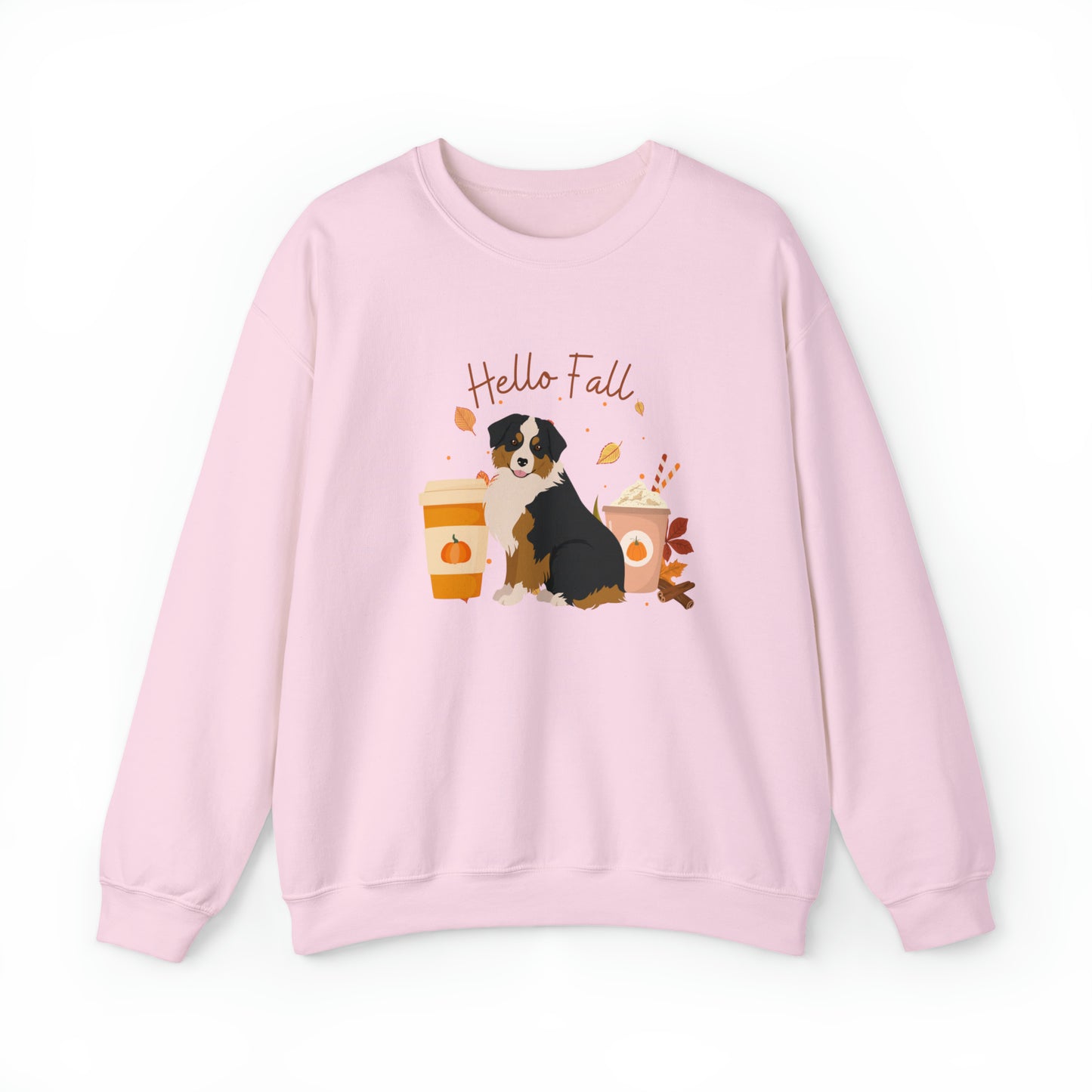 Miniature Australian Shepherd Dog Fall Halloween Unisex Heavy Blend Crewneck Sweatshirt