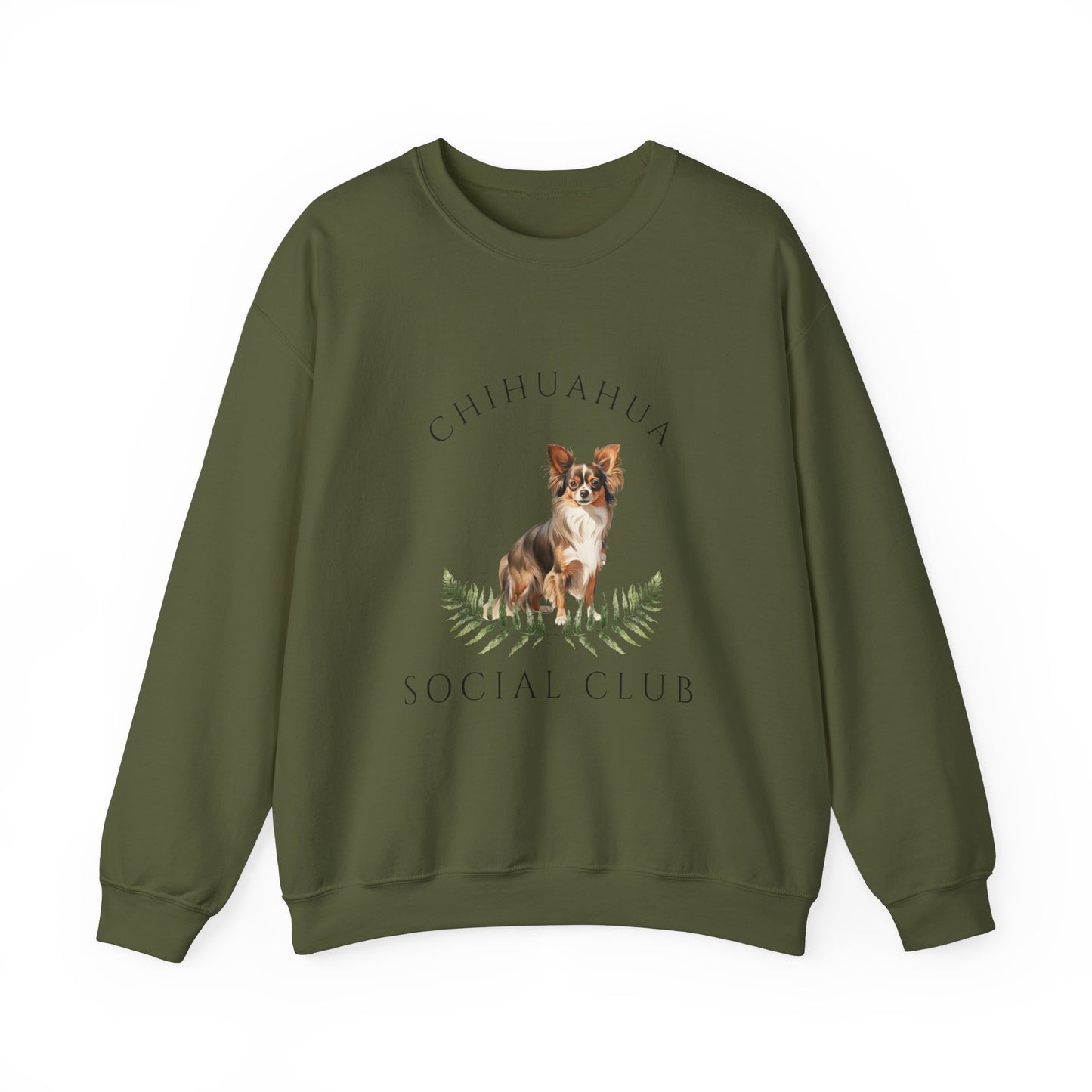 Chihuahua Dog Social Club Unisex Heavy Blend Crewneck Sweatshirt, Chihuahua Dog Mom Gift