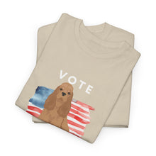 Load image into Gallery viewer, Cocker Spaniel Dog Vote 2024, Election Unisex Heavy Cotton Tee, Dog Mom Gift, AKC
