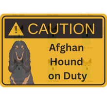 Load image into Gallery viewer, Afghan Hound Dog 5in Transparent Caution Sticker
