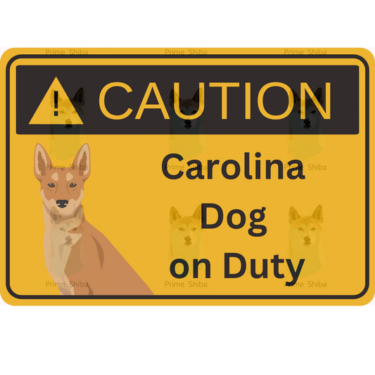 Carolina Dog 5in Transparent Caution Sticker