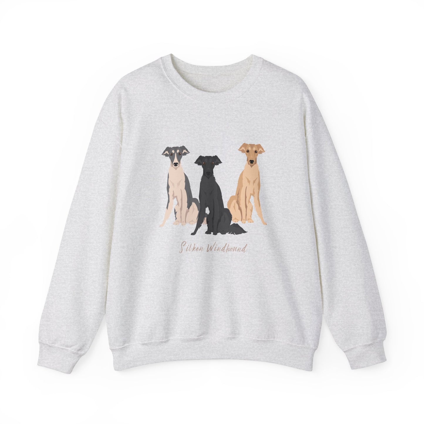 Silken Windhound Dog Unisex Heavy Blend Crewneck Sweatshirt, Silken Mom, Silken Gift, Silken Lover