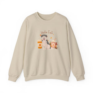 Aidi Dog Fall Unisex Heavy Blend Crewneck Sweatshirt