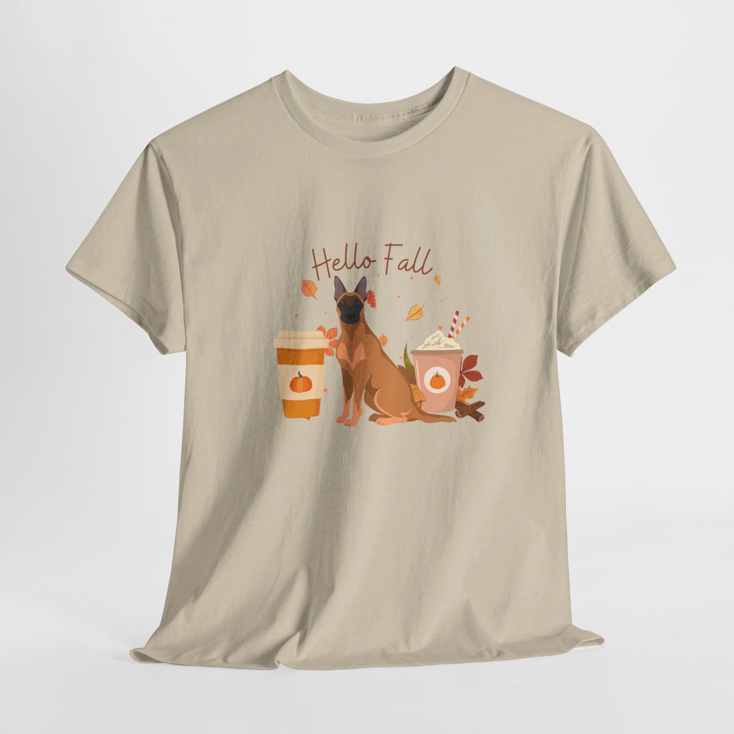 Belgian Malinois Dog Fall Halloween Unisex Heavy Cotton Tee, Dog Mom Gift, AKC