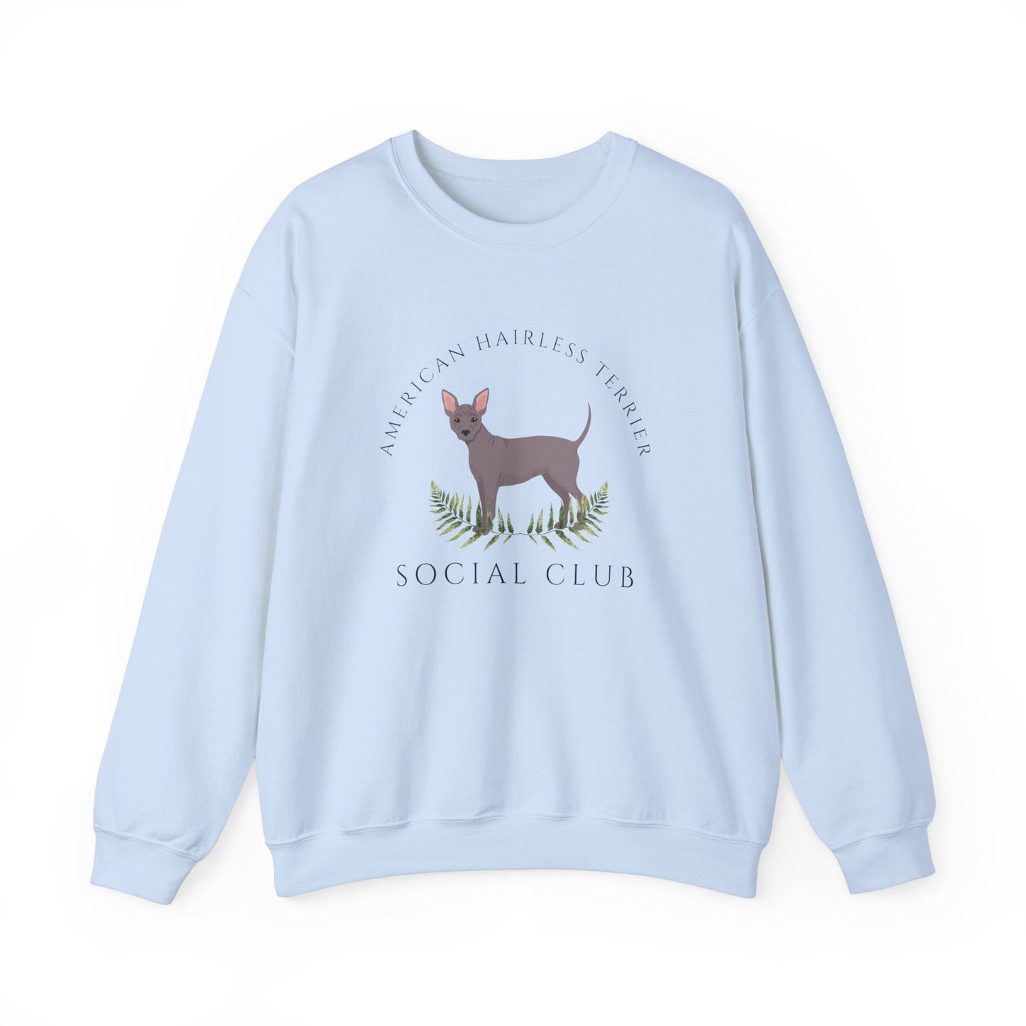 American Hairless Terrier Dog Social Club Unisex Heavy Blend Crewneck Sweatshirt, Dog Mom Gift