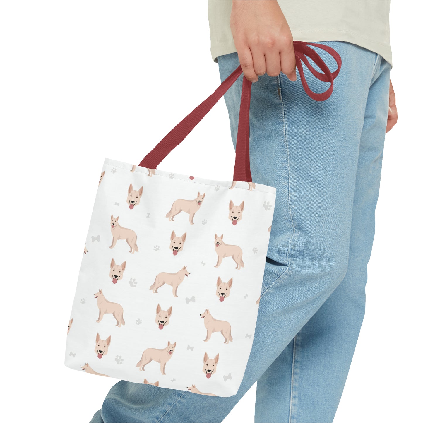 White Swiss Shepherd Dog Tote Bag, Pyrenees Dog Mom Gift