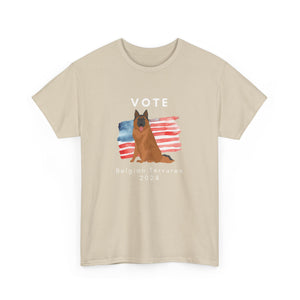 Belgian Tervuren Dog Vote 2024, Election Unisex Heavy Cotton Tee, Dog Mom Gift, AKC