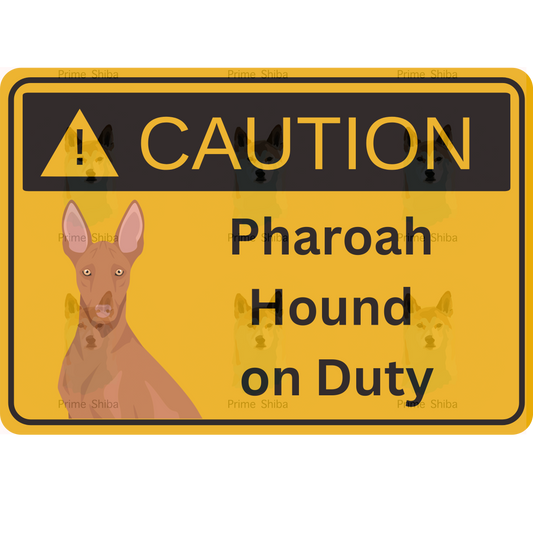 Pharoah Hound Dog 5in Transparent Caution Sticker