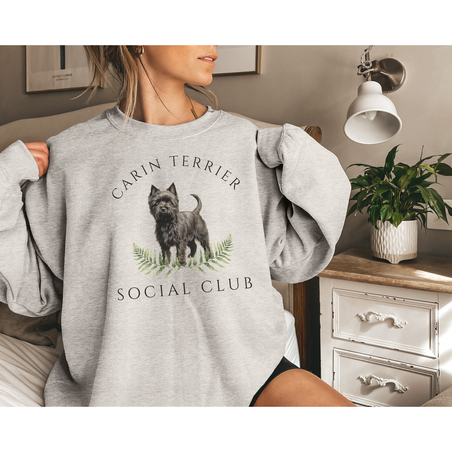 Cairn Terrier Dog Social Club Unisex Heavy Blend Crewneck Sweatshirt, Terrier Dog Mom Gift