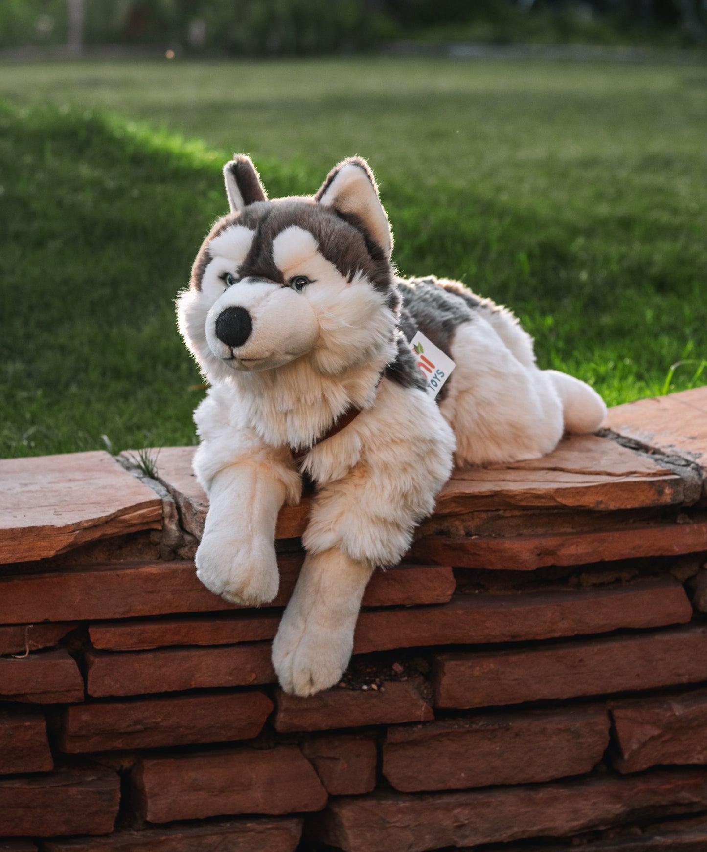 Uni Toys Husky Dog Plush with harness 60cm