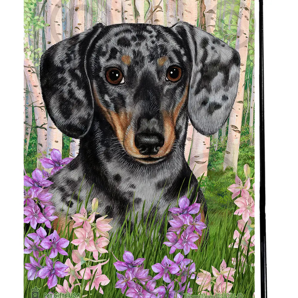 Dachshund Dog Spring Garden Flag