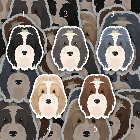 Bearded Collie Dog 2.5in Waterproof Sticker