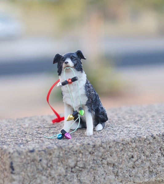 Border Collie Dog Figurine Ornament