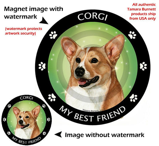 Corgi Dog 5.5in Car Magnet