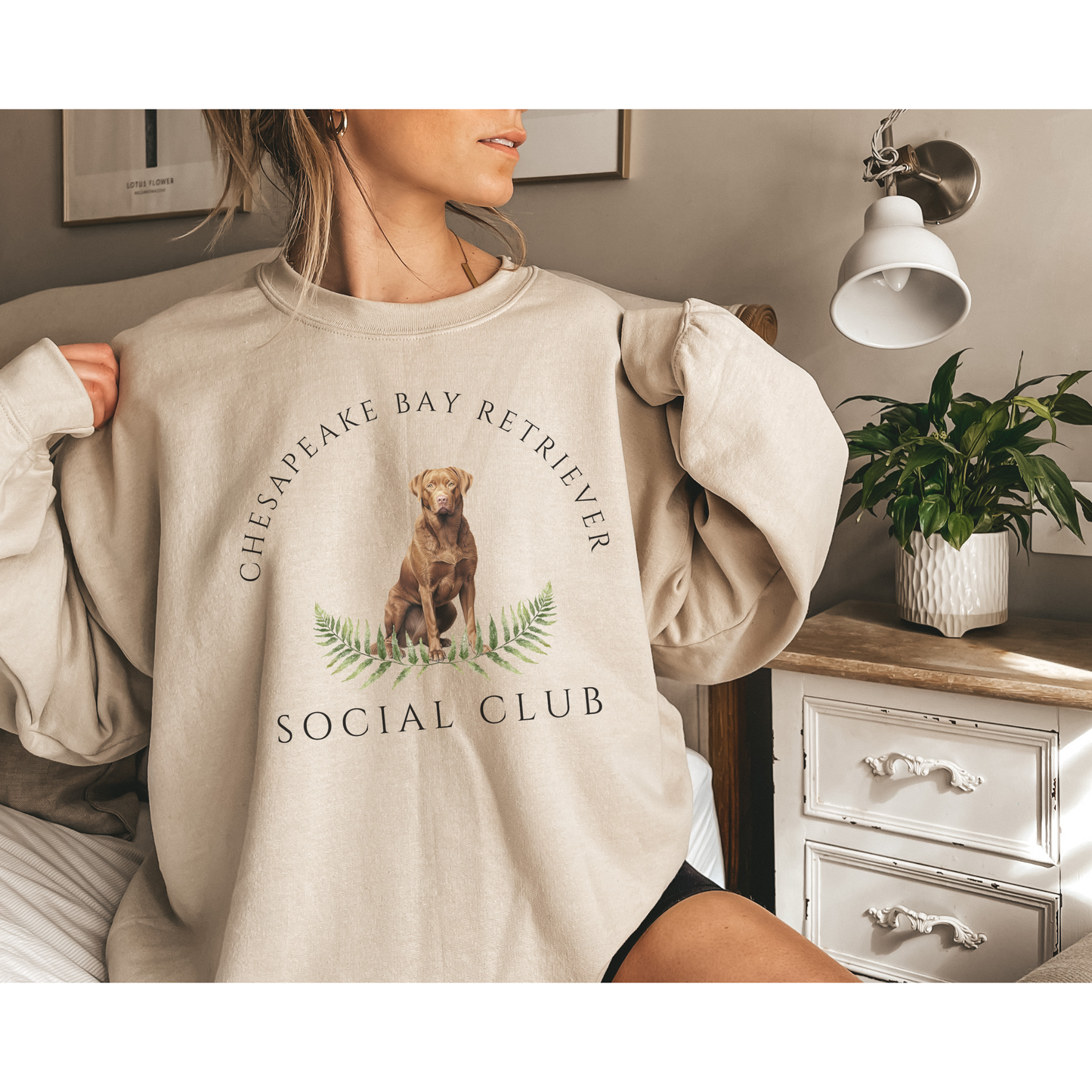 Chesapeake Bay Retriever Dog Social Club Unisex Heavy Blend Crewneck Sweatshirt, Retriever Dog Mom Gift