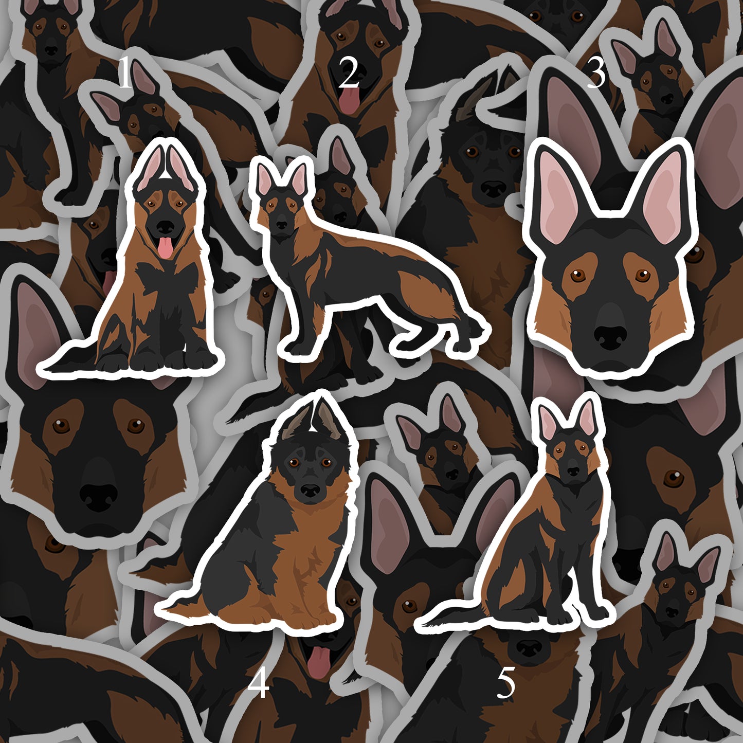 German Shepherd Dog 2.5in Waterproof Sticker