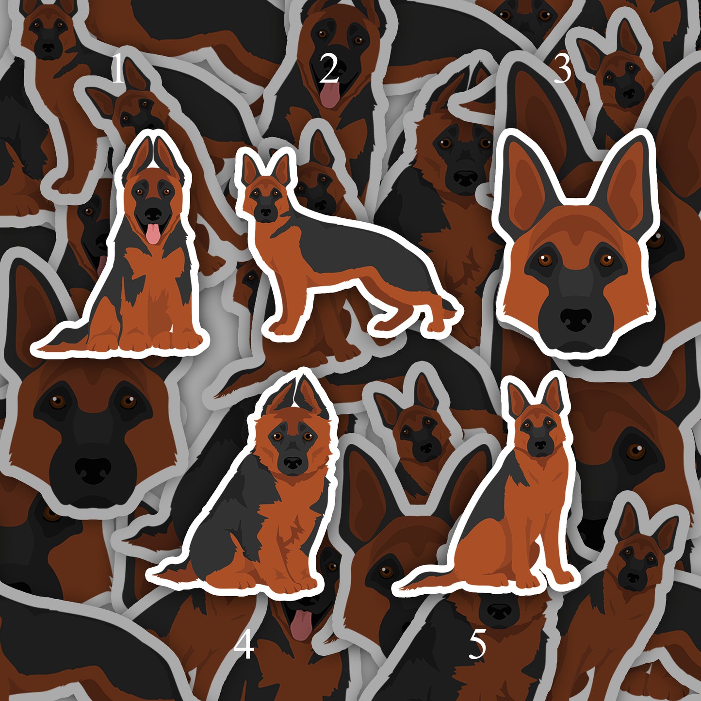 German Shepherd Dog 2.5in Waterproof Sticker