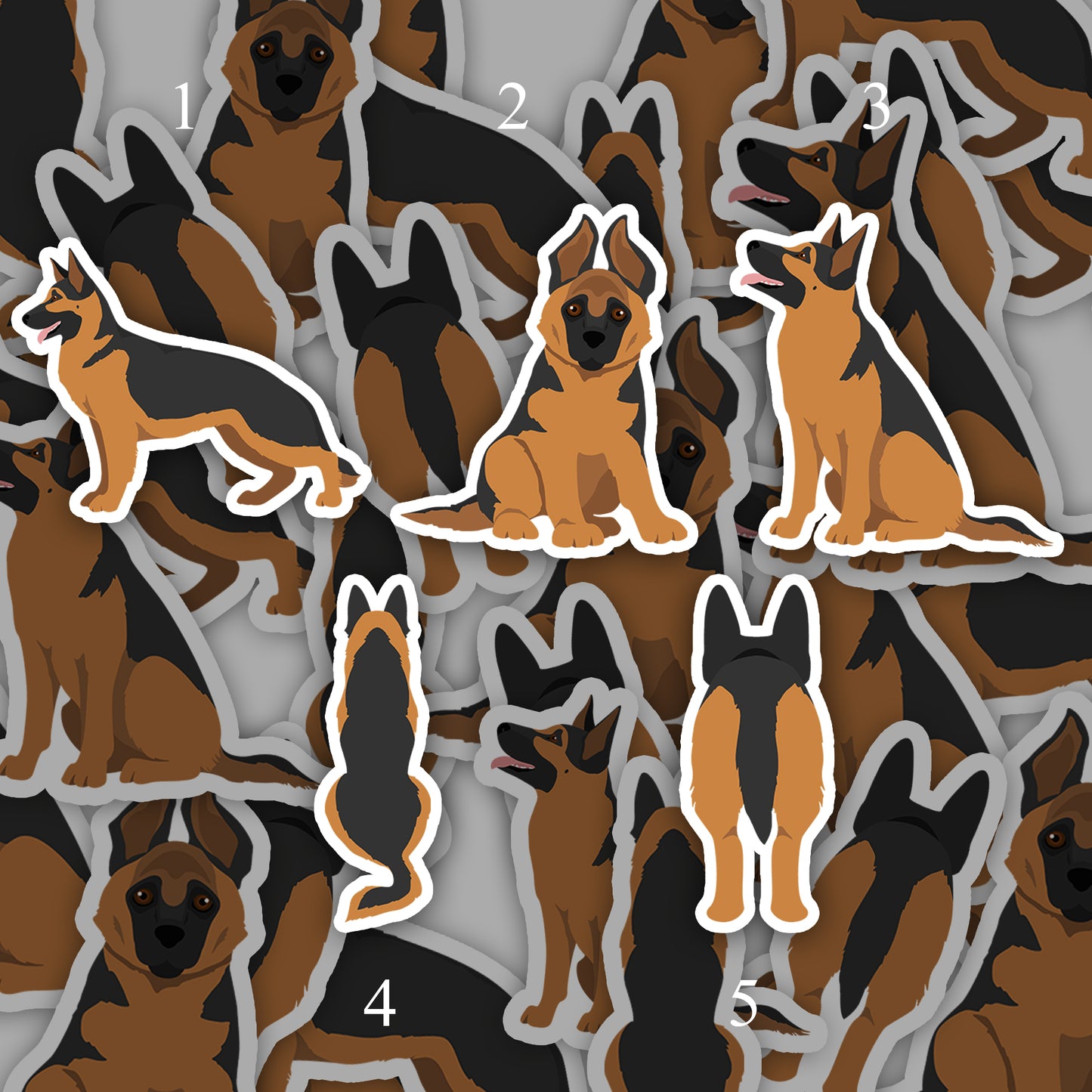 German Shepherd Dog 2.5in Waterproof Sticker