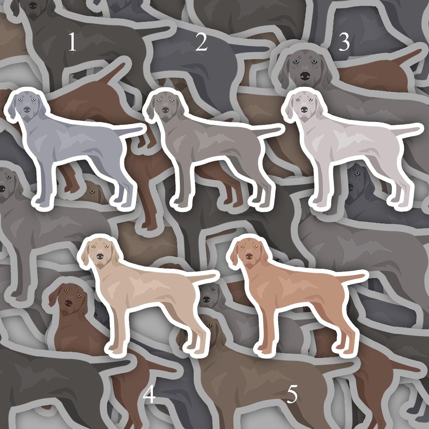 Weimaraner Dog 2.5in Waterproof Sticker