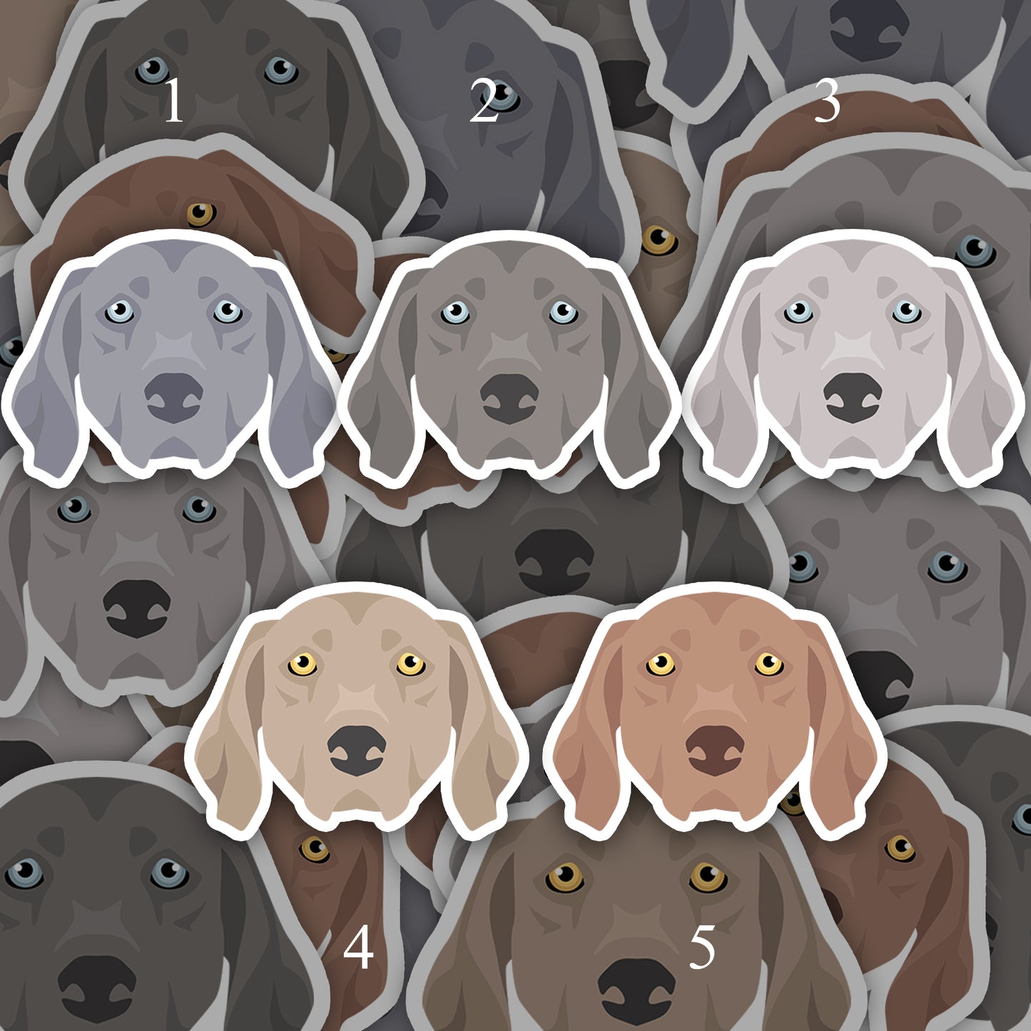 Weimaraner Dog 2.5in Waterproof Sticker