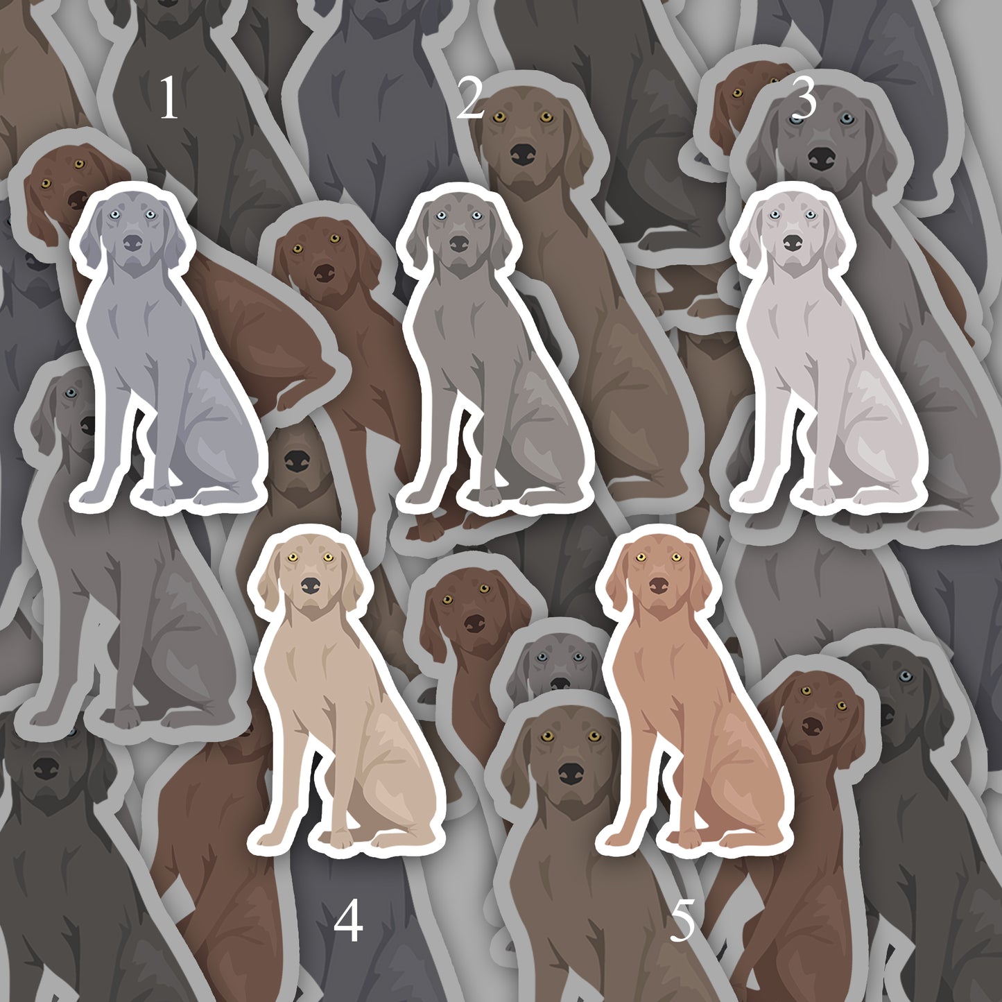 Weimaraner Dog 2.5in Waterproof Sticker