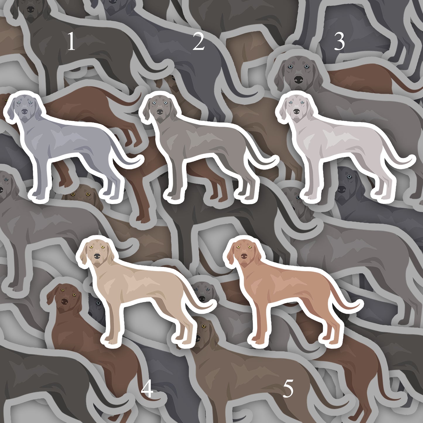 Weimaraner Dog 2.5in Waterproof Sticker