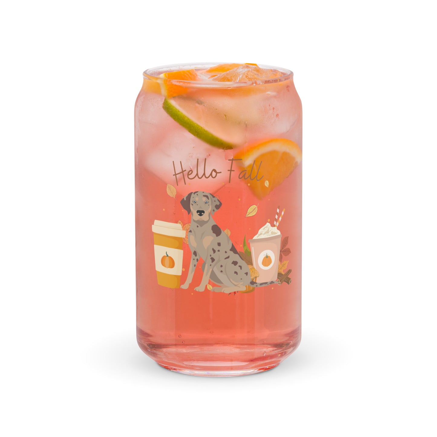 Catahoula Leopard Dog Fall Halloween Glass Tumblr 16oz